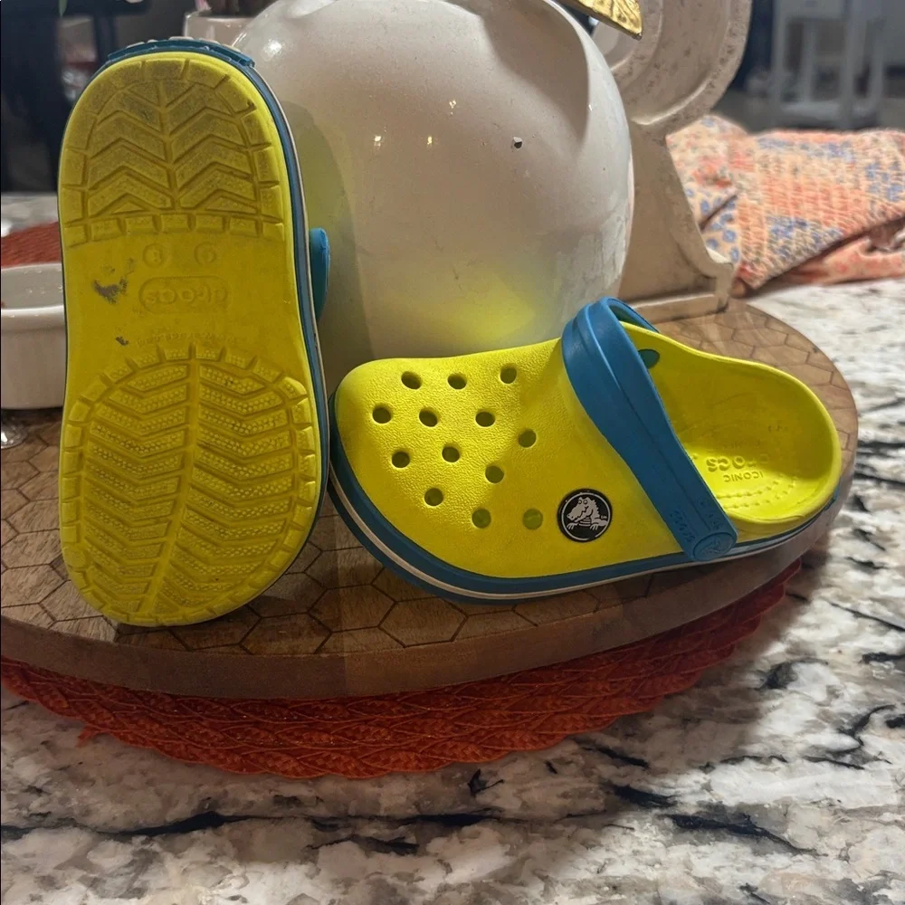 CROCS Kids Sandals - Vibrant Yellow and Blue